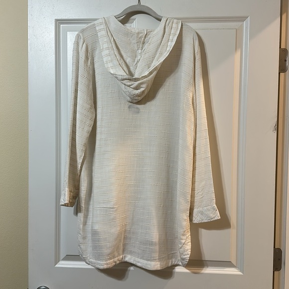 L*Space Love Letters‎ Hoodie Lace Up Tunic In Cream, Women’s Size Small - Picture 7 of 16